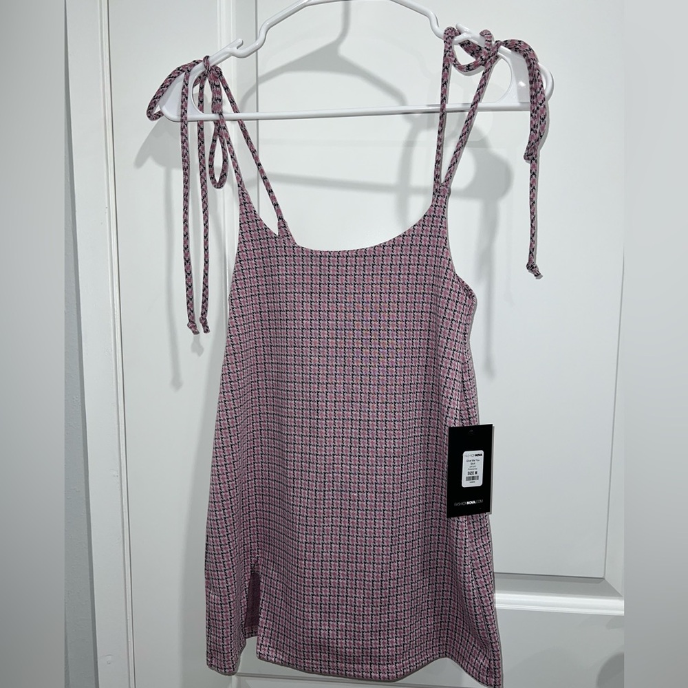 Plaid mini dress